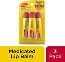 Carmex Medicated Lip Balm Tubes, Lip Moisturizer for Dry, Chapped Lips, 0.35 OZ - 3 Count Carmex