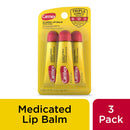 Carmex Medicated Lip Balm Tubes, Lip Moisturizer for Dry, Chapped Lips, 0.35 OZ - 3 Count Carmex