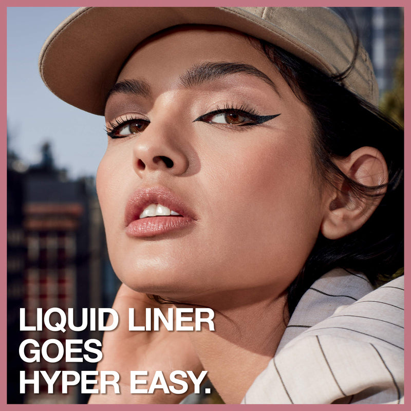Maybelline Hyper Easy Liquid Pen No-Skip Eyeliner, Satin Finish, Waterproof Formula, Eye Liner Makeup, Pitch Black, 0.018 Fl; Oz Maybelline New York