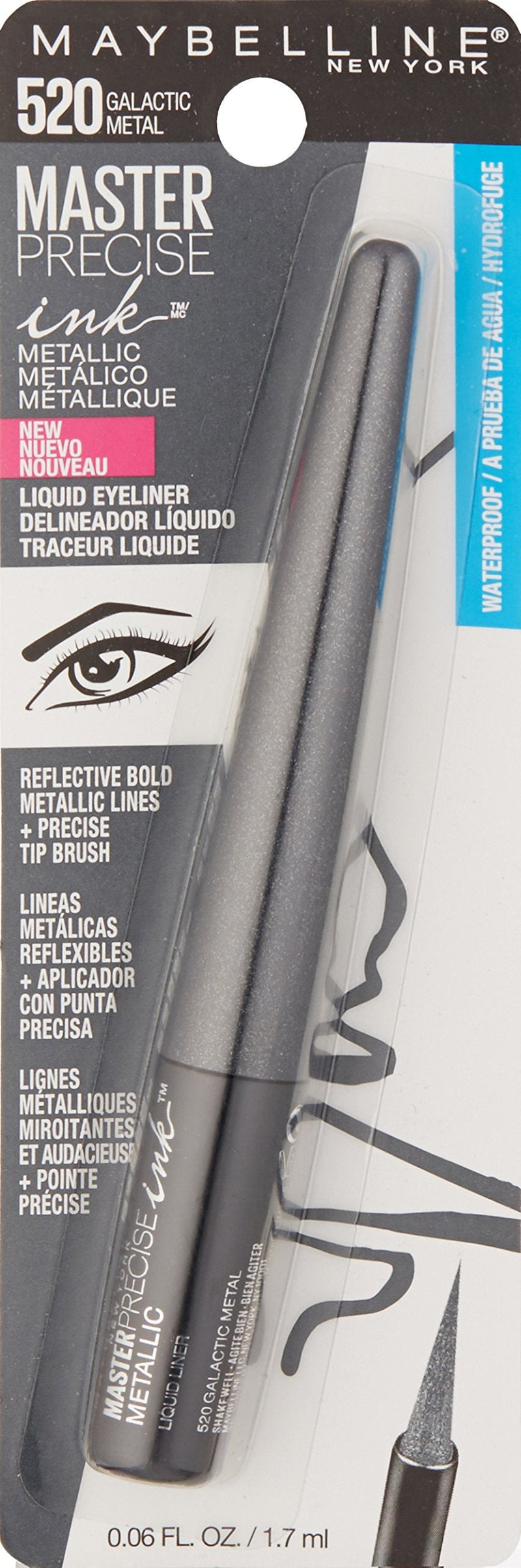 Maybelline New York Master Precise Ink Metallic Liquid Liner, Galactic Metal, 0.06 Fluid Ounce Maybelline New York