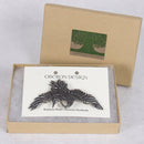 Crane Hair Clip, Small Hand Crafted Metal Barrette Made in the USA with a 60mm Imported French Clip by Oberon Design Oberon Design