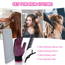 Heat Gloves for Hair Styling,Morgles 2Pcs Professional Heat Resistant Gloves Silicone Heat Mat 6pcs Hair Clips and 2pcs Styling Comb for for Curling Iron Wands Flat Iron MORGLES