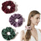 Scrunchies Hair Ties Silk Scrunchie for Girls Women Cute Hairties For Thick Curl Fine Hair No Crease Hair Accessories Soft Ropes Ponytail Holder No Hurt Your Hair (Burgundy Purple Pink Green) Ivyu