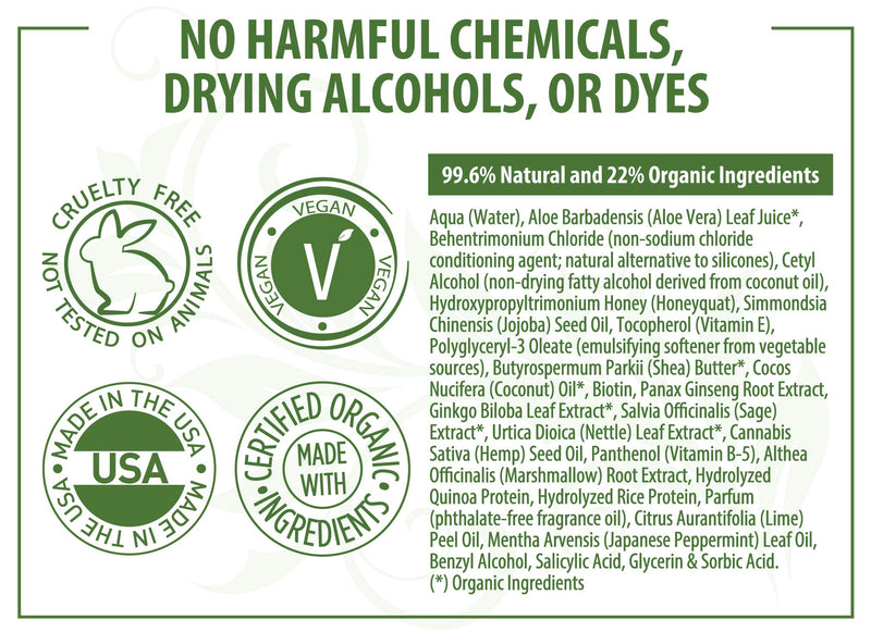 Protein Hair Treatment for Dry Damaged Hair: Moisturizing Hair Mask for Thicker Fuller Looking Hair - Deep Conditioner for Curly Hair Leaves Hair Light and Bouncy. Keratin and Color Safe. LuxeOrganix LuxeOrganix