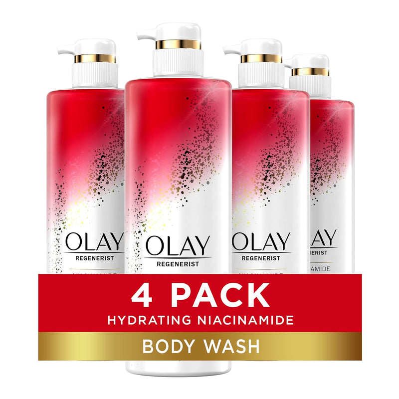 Olay Body Wash Women, Age Defying with Niacinamide 20 fl oz (Pack of 4) Infinity Warehouse