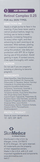 SkinMedica Retinol 0.25 Complex, 1 Fl Oz SkinMedica