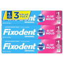 Fixodent Complete Denture Adhesive Cream, Original, 2.4 oz (3-Pack) – Strong False Teeth Glue, Secure Dental Adhesive for Full and Partial Plates, Packaging May Vary Infinity Warehouse
