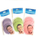 Microfiber Facial Scrubber, Three Packs of 3 (9 Total Scrubbers) - Assorted Colors APRIL