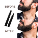 Beard Pencil Filler for Men - Easy to Apply, Waterproof Beard Filler - Beard, Mustache and Eyebrow Color and Shape Enhancer - With Micro Fork Tips (Black) ECCO PURE