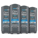 Dove Men+Care Post-Workout 3-IN-1 (Body + Face + Hair Wash) With Peppermint 4 Count Infused with Electrolytes + Magnesium 18 oz Infinity Warehouse