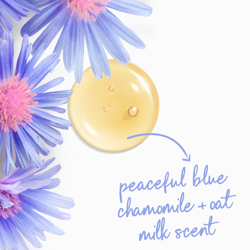 Dove Body Wash Anti-Stress Blue Chamomile & Oat Milk, 3 Count for Renewed, Healthy Looking Skin, Moisturizing Gentle Skin Cleanser with 24hr Renewing MicroMoisture, 30.6 oz Infinity Warehouse