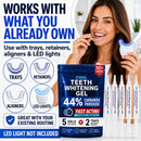 Teeth Whitening Gel with Trays 44% Carbamide Peroxide 5 Syringes - 50+ Uses Infinity Warehouse