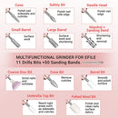 AIRSEE Portable Electric Nail Drill Professional Efile Kit for Acrylic, Gel Nails, Polishing Shape Tools (Gold) AIRSEE