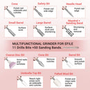 AIRSEE Portable Electric Nail Drill Professional Efile Kit for Acrylic, Gel Nails, Polishing Shape Tools (Gold) AIRSEE