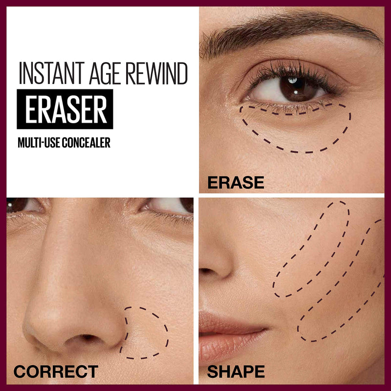 Maybelline Instant Age Rewind Eraser Dark Circles Treatment Multi-Use Concealer, Warm Olive, 0.2 Fl Oz (Pack of 2) (Packaging May Vary) Maybelline New York