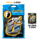 HeadBlade HB6 Refill Blades - 6 Stainless Steel Blades for No Tugging or Pulling, Shave Less, Works for Face, Body, and Scalp HeadBlade