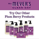 Mrs. Meyer's Clean Day Moisturizing Body Wash for Women and Men, Cruelty Free and Biodegradable Shower Gel Formula Made with Essential Oils, Plum Berry Scent, 16 oz Bottle, Pack of 3 MRS. MEYER'S CLEAN DAY