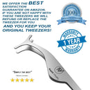 False Eyelash Applicator: Eyelash Extensions Tweezers for Easy Lash Application and Removal – Adjust and Repair Your Lashes in an Instant – Stainless Steel (Silver) Rapid Vitality