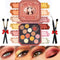 LUXAZA Pink Nudes Neutral Eyeshadow Palette - Eyeliner - Mirror, Matte Shimmer Gold Red Metallic Makeup Palette, Coordinated Warm Blush Pigmented Makeup pallet Starter Kit for Women - Nudes Pink LUXAZA
