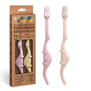 ROARex Vegan Eco Friendly Natural Dinosaurs Inspired Kids Toothbrush Made from Plants | 100% Biodegradable and Compostable | 1% for The Planet Product… ANPEI