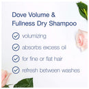 Dove Dry Shampoo for Oily Hair Volume & Fullness for Refreshed Hair 5 oz 2 Count Dove