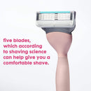 joy Womens Razor Blade Refills, 12 Count, Purple, Lubrastrip to Help Avoid Skin Irritation Joy