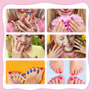 TOMICCA Kids Nail Polish Set Rainbow Candy Colors Non-Toxic Washable Super Sparkly Odorless Peel Off Natural Safe Nail Polish Set Quick Dry Nail Polish Gifts Toys Kit for Girls Kids TOMICCA Store