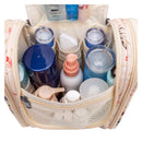 Hanging Travel Toiletry Bag Cosmetic Make up Organizer for Women and Men (Medium, Beige Bird) Narwey