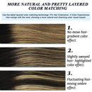 GOO GOO Human Hair Extensions Natural Black to Light Blonde, 100g Halo Hair Extensions 20 Inch Straight Real Hair Extensions with Fish Line Invisible Wire Hidden Crown Hair Extensions Hairpiece GOO GOO Store