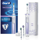 Oral-B GENIUS X Electric Toothbrush with 3 Oral-B Replacement Brush Heads and Toothbrush Case, Orchid Purple Oral-B