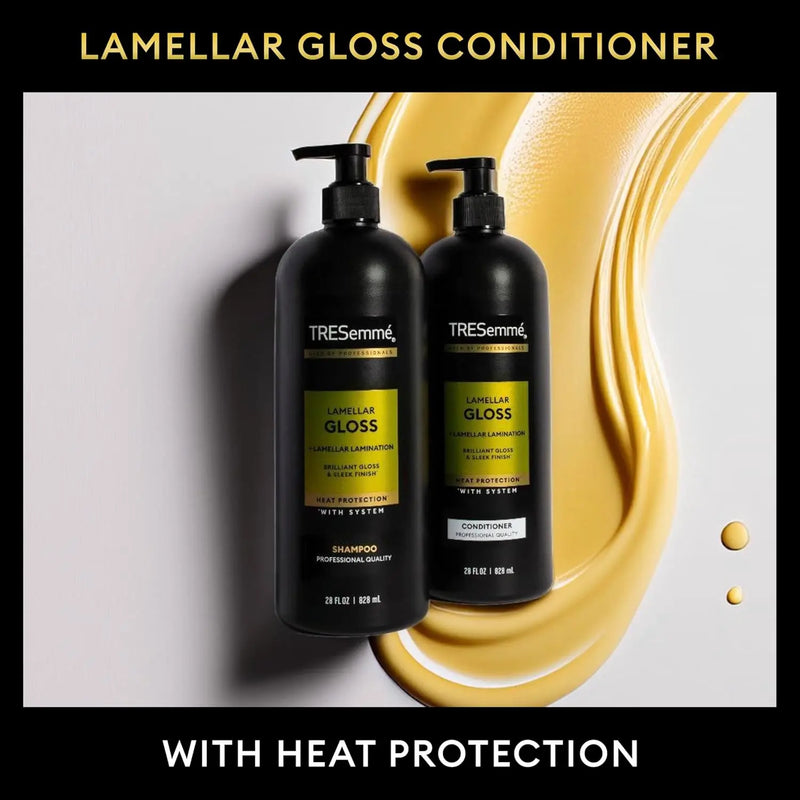 TRESemmé Lamellar Gloss Shampoo, Conditioner and Shine Spray for Brilliant Gloss & Sleek Finish Ultimate Shine with Heat Protection, 3 pack Infinity Warehouse