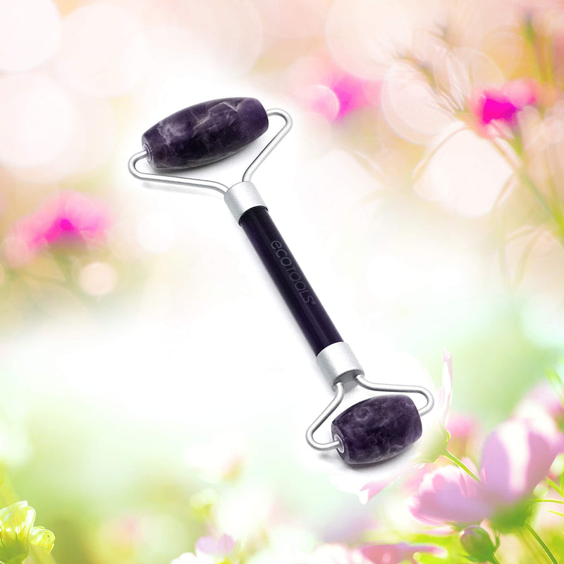 EcoTools Amethyst Facial Roller, Stone Face Roller & Massager, Skincare & Sculpting Tool, Reduces Puffiness & Dark Circles, Eco-Friendly Beauty Tool, Vegan & Cruelty-Free, 1 Count EcoTools