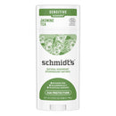 Schmidt's Baking Soda-Free Sensitive Skin Natural Deodorant for Women and Men, Jasmine Tea with 24 Hour Odor Protection, Aluminum Free, Vegan, Cruelty Free, 3.25 oz Schmidt's