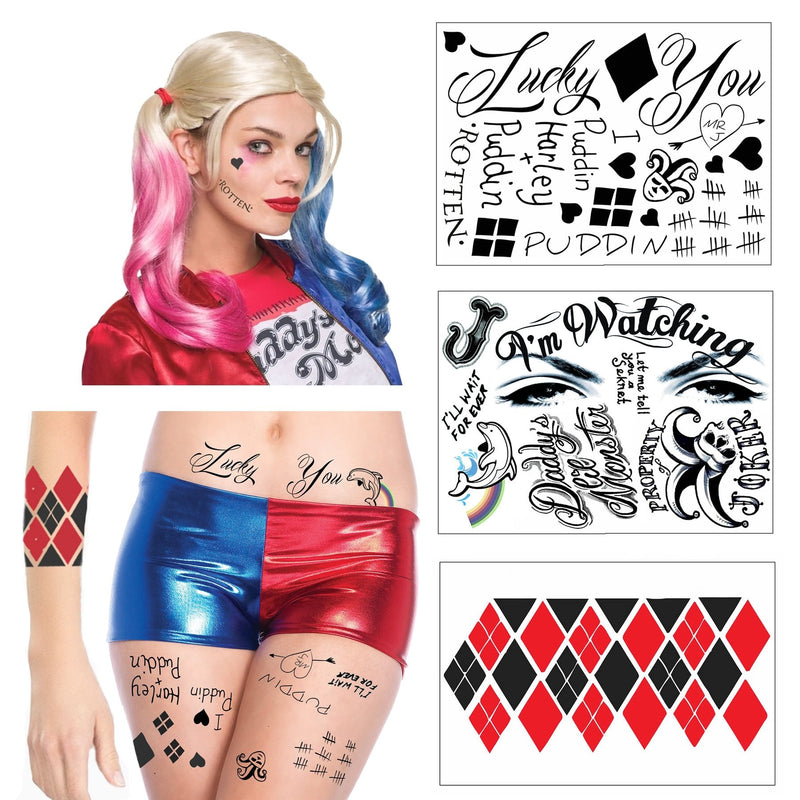 Cosplay Tats Professional HQ Full Body Temporary Tattoos - 3 Sheets w/ 24 Tats - Halloween Costume / Cosplay PopStarTats