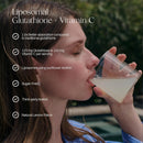 Liposomal Glutathione Powder, 125mg L-Glutathione Sugar-Free Flavored Packets, 100mg Vitamin C, Powerful Antioxidant Supplement for Skin, Beauty Health & Detox Support, 30 Packets - Lemon Infinity Warehouse