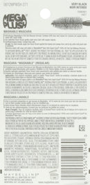 Maybelline New York Volume Express Mega Plush Washable Mascara, Very Black, 0.3 Fluid Ounce Maybelline New York