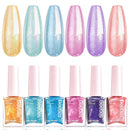 Beetles Jelly Nail Polish Set,6 Colors Pink Nude Jelly Quick Dry Nail Polish Fingernail Fast Drying & Long Lasting Nail Strengthener Polish Gifts for Women Infinity Warehouse