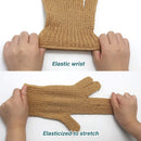 MIG4U Heavy Exfoliating Scrubber Gloves Nylon Thicker and Rougher for Shower, Spa, Massage and Body Scrubs，Dual Texture Bath Glove,Dead Skin Cell Remover with hanging loop (one size, Honey Yellow) MIG4U Store