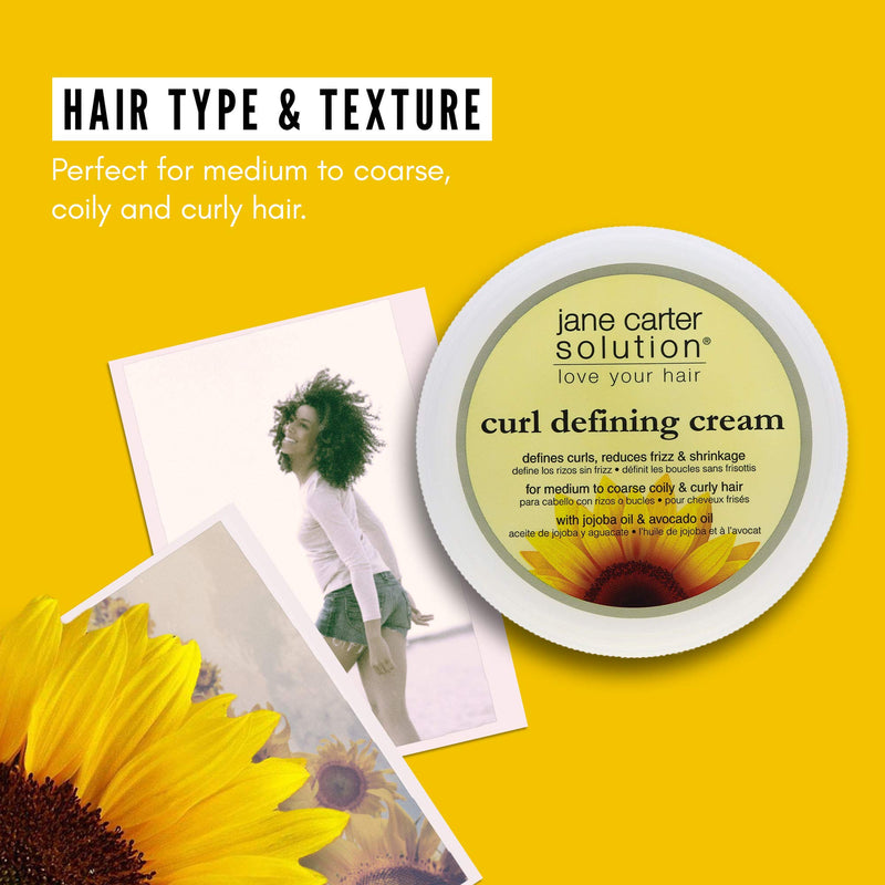 Jane Carter Solution Curl Defining Cream (6oz) - Reduce Frizz, Nourish, Lightweight (Pack of 2) Jane Carter Solution