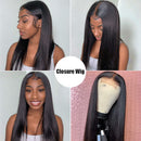 AYIYI Lace Front Wigs Straight Human Hair Wigs For Black Women 4x4 Lace Front Wigs Virgin Human Hair Pre Plucked 150% Density With Baby Hair 26inch AYIYI