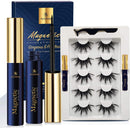 Arishine Mink Lashes Strip Faux Long Dramatic Magnetic Eyelashes with Eyeliner, Soft Wispy 5D Full Magnetic Eyelashes for Women Bold Makeup 5 Pairs (5D 25mm Lashes) Arishine