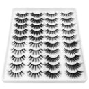 DYSILK 20 Pairs 6D Mink Eyelashes Faux Fluffy Wispy Dramatic False Eyelashes Long Handmade Natural Fake Eyelashes Volume Soft Reusable Lashes 4 Styles Mixed No Glue DYSILK