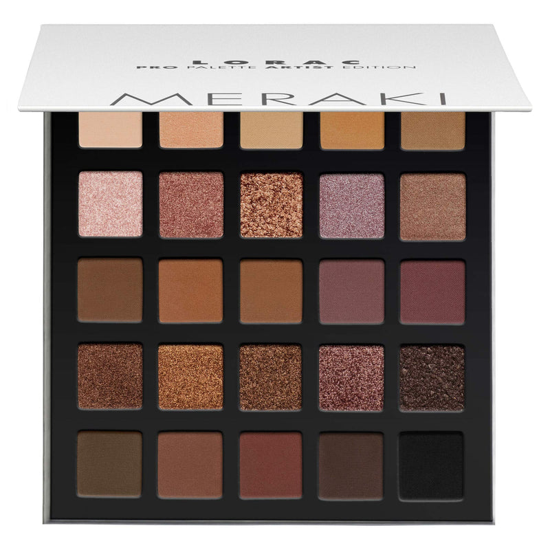 LORAC PRO Matte & Shimmer Eyeshadow Palette, Meraki | Glitter | Mirror Compact | Cruelty Free, Gluten Free, Vegan LORAC