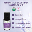 Organic Lavender Essential Oil by Sky Organics (10 ml.) 100% Pure Steam-distilled USDA Organic Lavender Essential Oil Natural Lavender Oil for Aromatherapy Diffuser Massage Candles and DIY Sky Organics Store