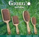 Giorgio Wooden Bristle Paddle Hairbrush, Large Detangling Cushion Brush for Thick Curly or Long Hair, Anti Static, Reduce Frizz and Massage Scalp, Detangler Hair Brush for Women Men and Kids GIORGIO