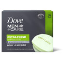 Dove Men+Care Bar 3 in 1 Cleanser for Body, Face, and Shaving to Clean and Hydrate Skin Extra Fresh Body and Facial Cleanser More Moisturizing Than Bar Soap 3.75 oz 14 Bars DOVE MEN + CARE