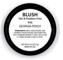 Pure Ziva Georgia Peach Orange Tangerine Summer Blush Pressed Cheek Blush Pressed Cheek Color Contour Powder, Talc & Paraben Free, 4 Grams, No Animal Testing & Cruelty Free Pure Ziva