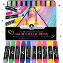 Original Stationery Hair Chalks Set for Girls, 10 Piece Temporary Hair Chalk Colors Original Stationery
