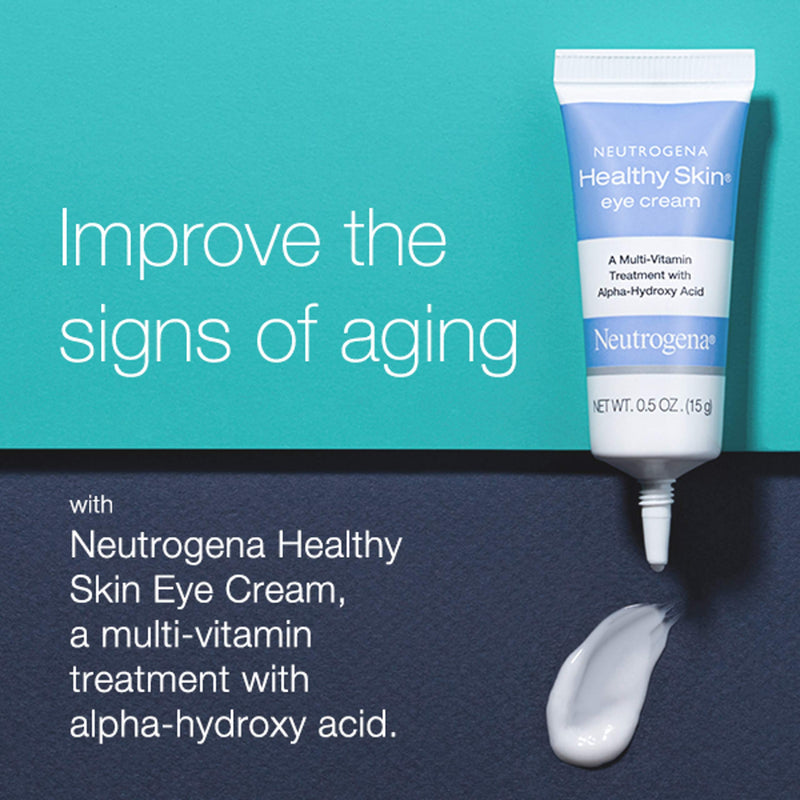 Neutrogena Healthy Skin Anti-Wrinkle Eye Cream with Alpha Hydroxy Acid (AHA), Vitamin A and Vitamin B5 - Firming Under-Eye Cream for Wrinkles and Fine Lines, 0.5 oz Neutrogena