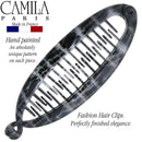 Camila Paris CP3102 4.5 inch French Banana Clip Hair Comb Classic Girls Updo Flexible Ponytail Holder Interlocking Banana Combs, Fashion Durable Styling Hair Accessories for Women, Made in France Camila